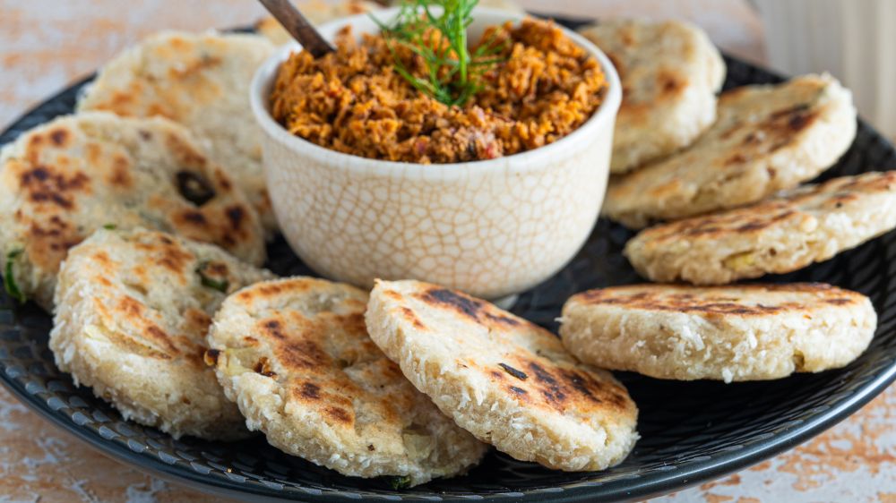 Exotic Pol Roti (Coconut flatbread) and Red Coconut Sambol Snack – Ruci Foods